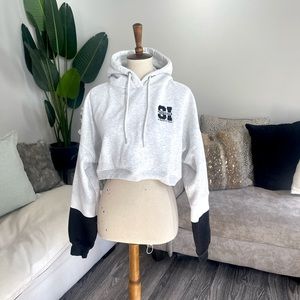 Sports illustrated x Nasty Gal hooded cropped sweatshirt